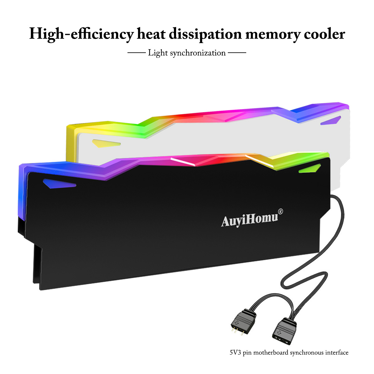 Ddr5 Memory - AuyiHomu RGB-Kühlkörper, 5V 3-Pin ARGB Sync