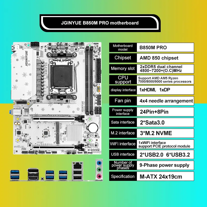 JGINYUE B850M Pro Motherboard- – Ddr5 6000Mhz Bewertung und Preis
